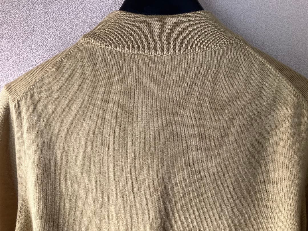 GRAN SASSO 12Gウールソリッドモックネックニット マスタード 48