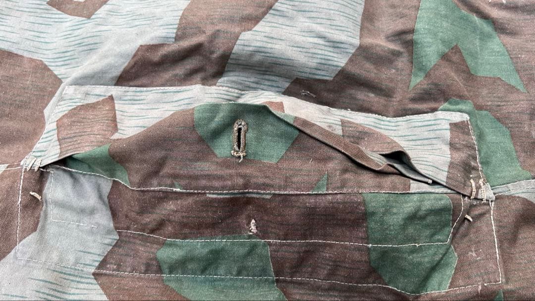 実物　ドイツ国防軍　ナチ◯ドイツ　軍幕　1945年製　スプリンターカモ