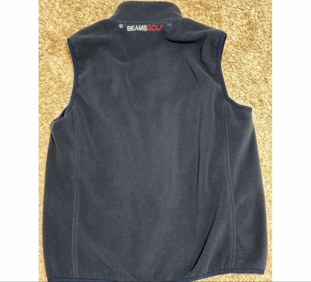 BEAMS GOLF メンズ ゴルフ ブルゾン ベスト S ネイビー