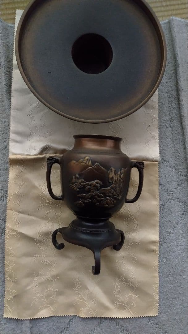 銅、うすばた　華道、床の間飾り