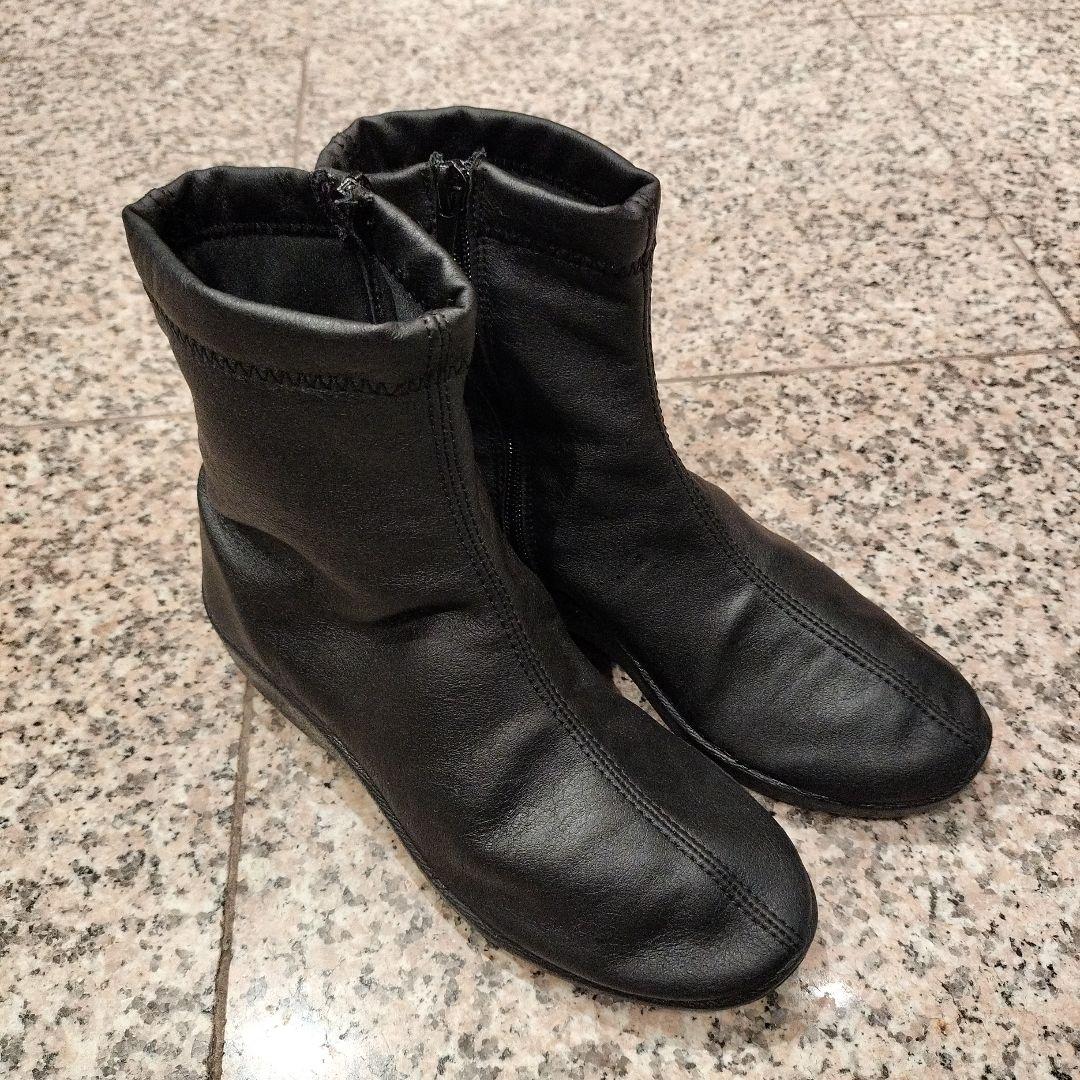 【ARCOPEDICO】【37 24.0cm】黒 ストレッチブーツ