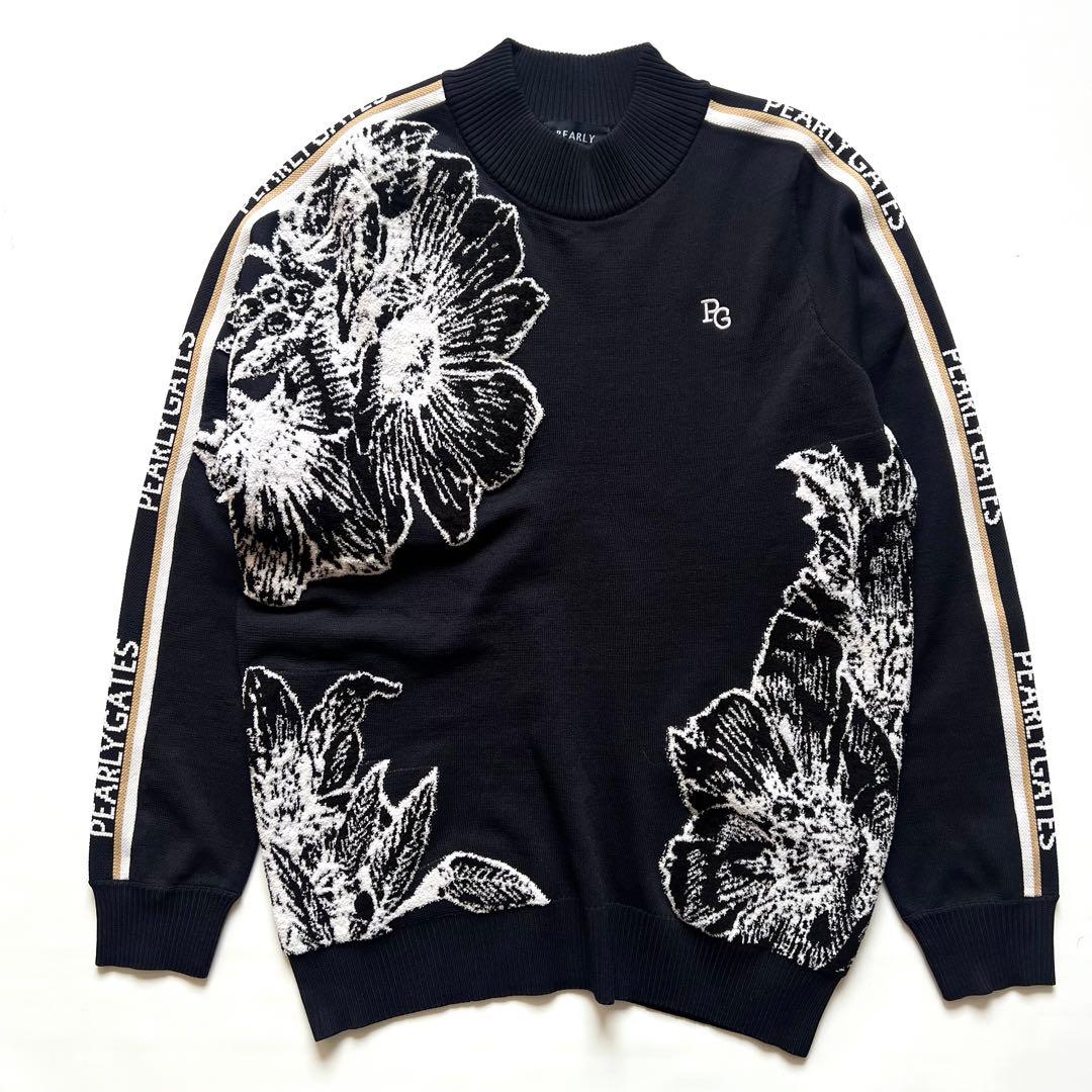 Pearlygates パーリーゲイツ　花柄　セットアップ　ゴルフ　ブラック　黒