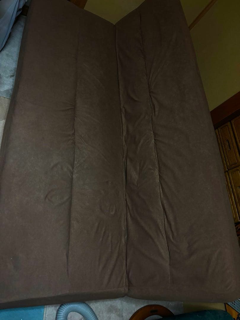 早い者勝ち！ソファベッド 折りたたみ式 120×180cm茶色 （画像より綺麗）