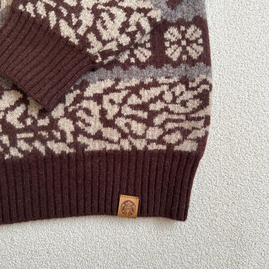 STARBUCKS STAND by BEAMS ジャカードクルーニット