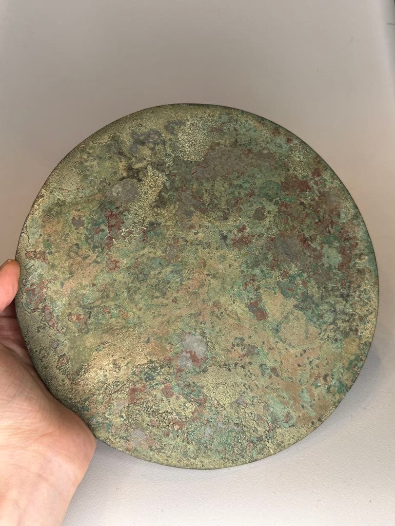 唐代 瑞獣四神文銅鏡 古鏡 青銅鏡 重厚作 銘帯入 時代物 收藏品