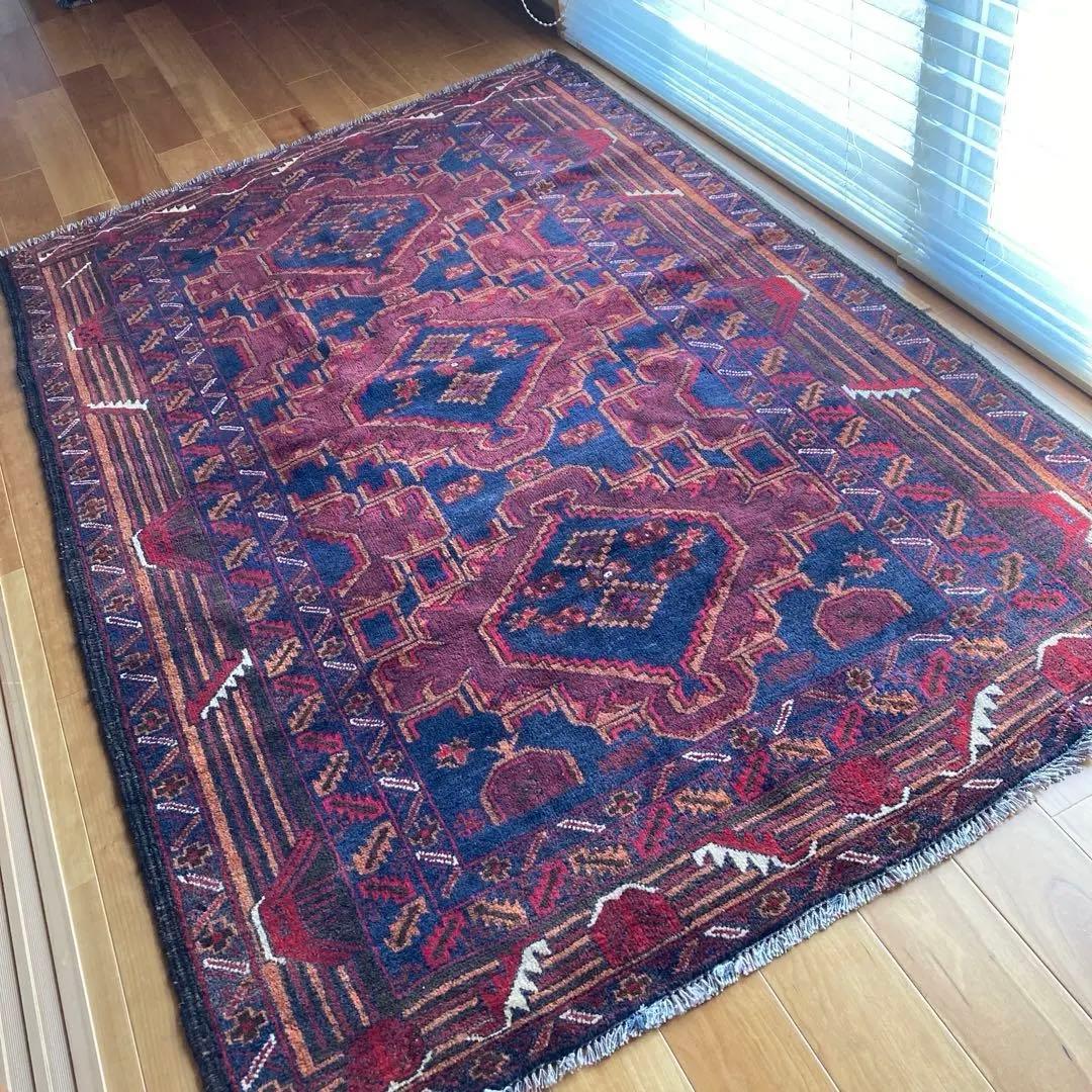 ★ tomo★ ヴィンテージラグ　トライバルラグ