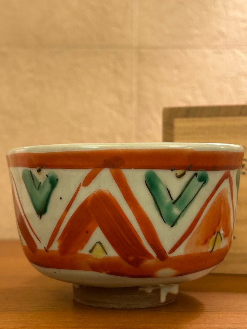 貴重 須田菁華 色絵 茶碗 検 九谷焼 茶道 検 魯山人