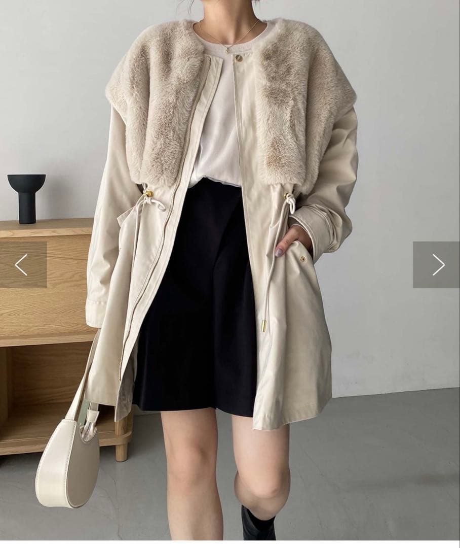 値下げ【美品】CAPRICIEUX LE'MAGE ファードッキングモッズコート