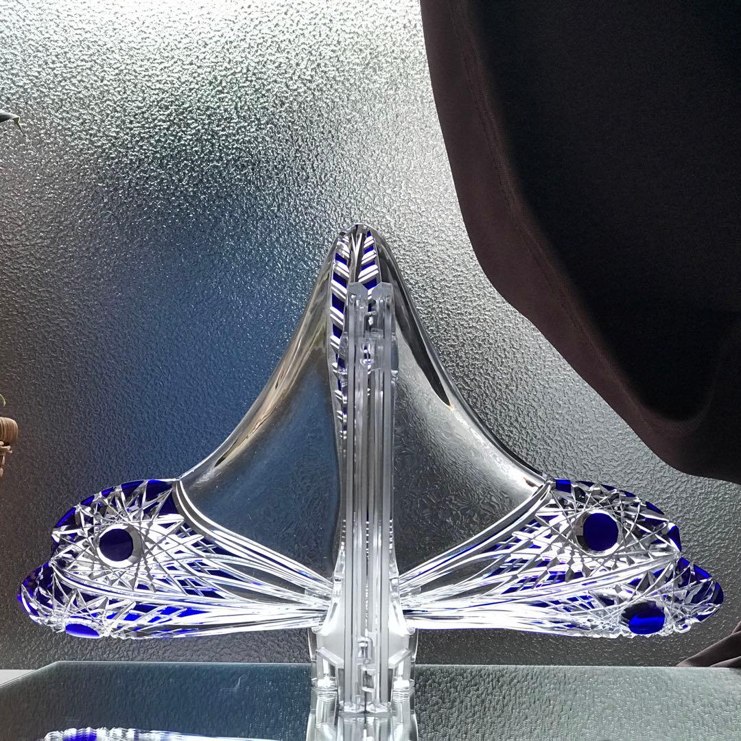 美術館所蔵品オールドバカラ リベリュールLibelluleトンボ蜻蛉 装飾皿名作