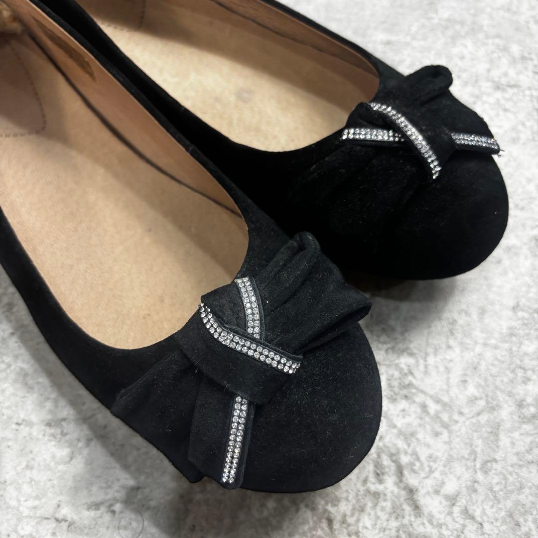 新品 UGG ジャクリーン JACQUELINE 25 スウェード 黒 フラット