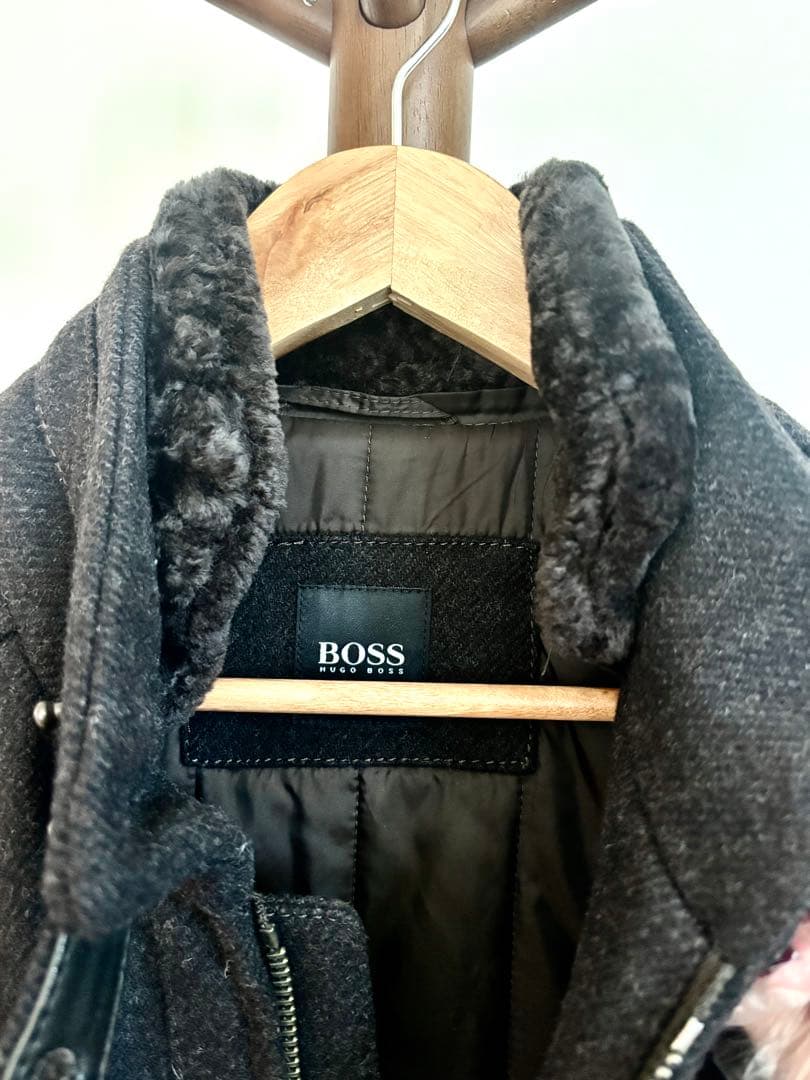 Hugo boss ダークグレー ジャケット ウール