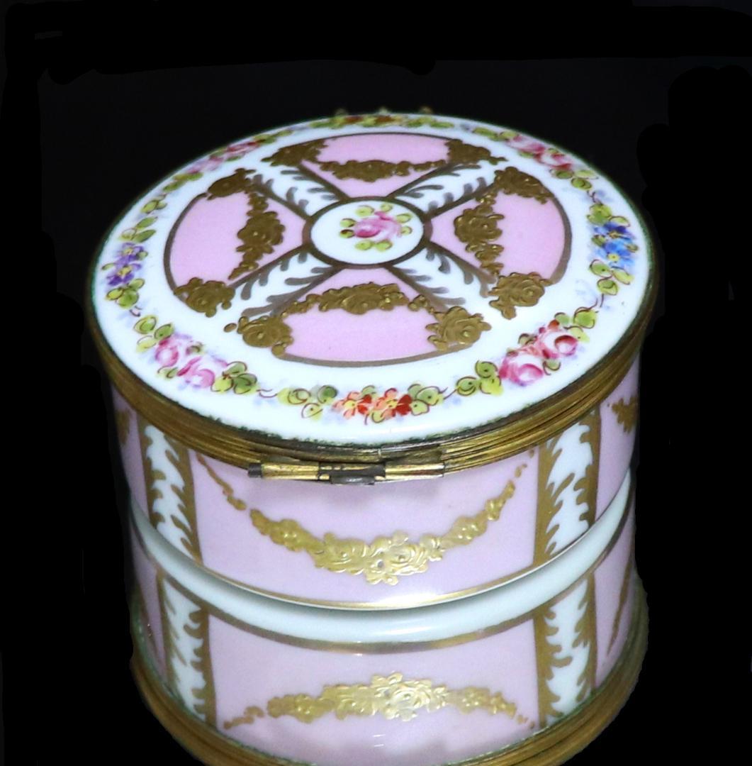 オールド・バカラ 美術館級 金彩エナメル薔薇文ブロンズオパーリンクリスタル製蓋物