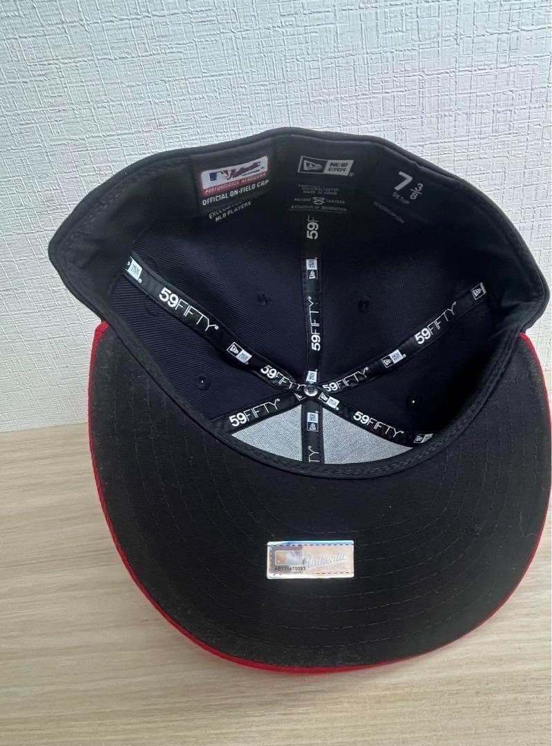 ニューエラ インディアンス キャップ 59Fifty 7 3/8 ネイビー