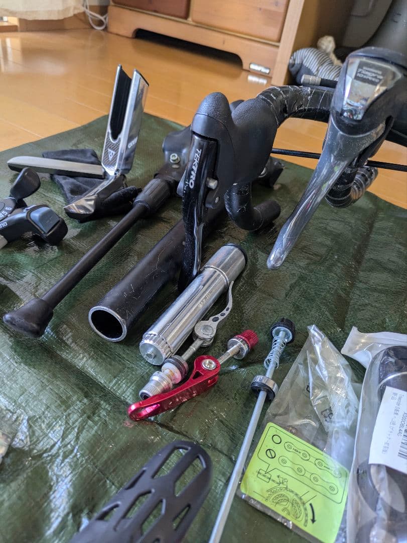 ジャンク自転車　ロードバイク　パーツ　部品　セット