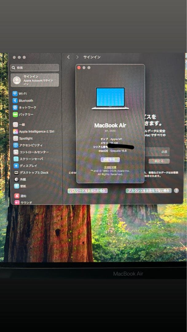 【美品】MacBook Air M1 2020 16GB RAM,1TB SSD