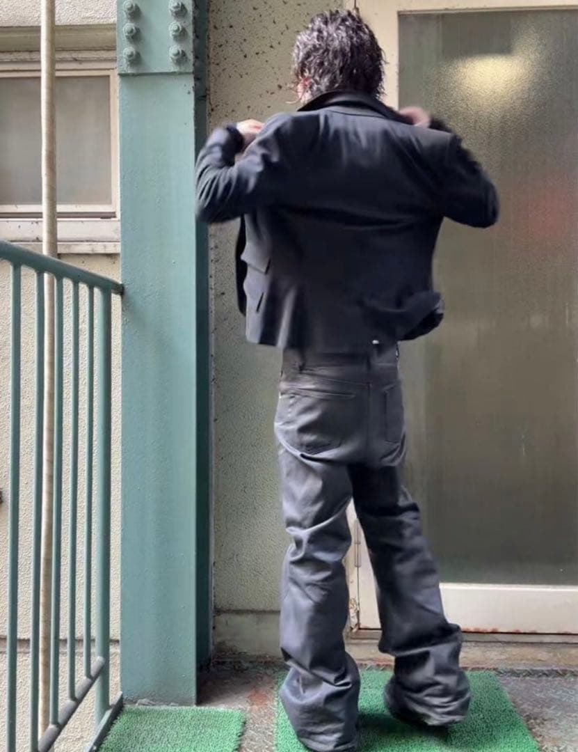 lustyコーティングバギーデニム