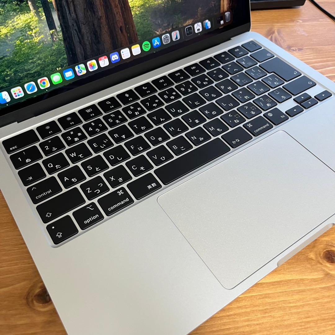 【美品】MacBook Air M2/8GB/512GB/JISキー/100%