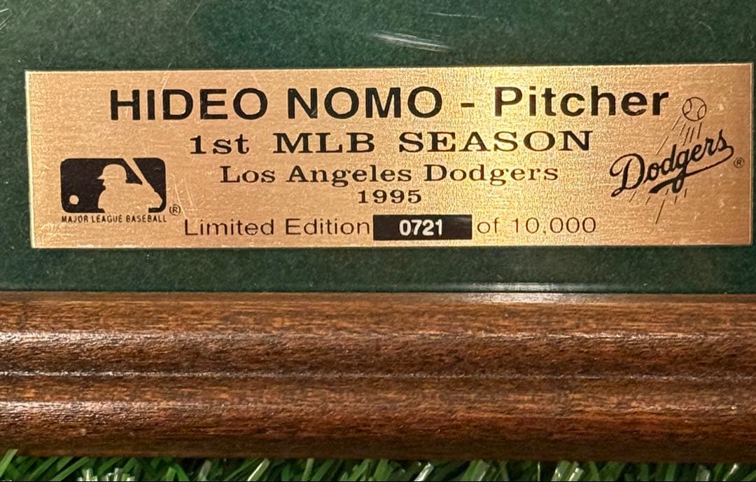 ⭐️野茂英雄⭐️1995年　ドジャース　限定ピンバッジセット　額縁、オマケ付き