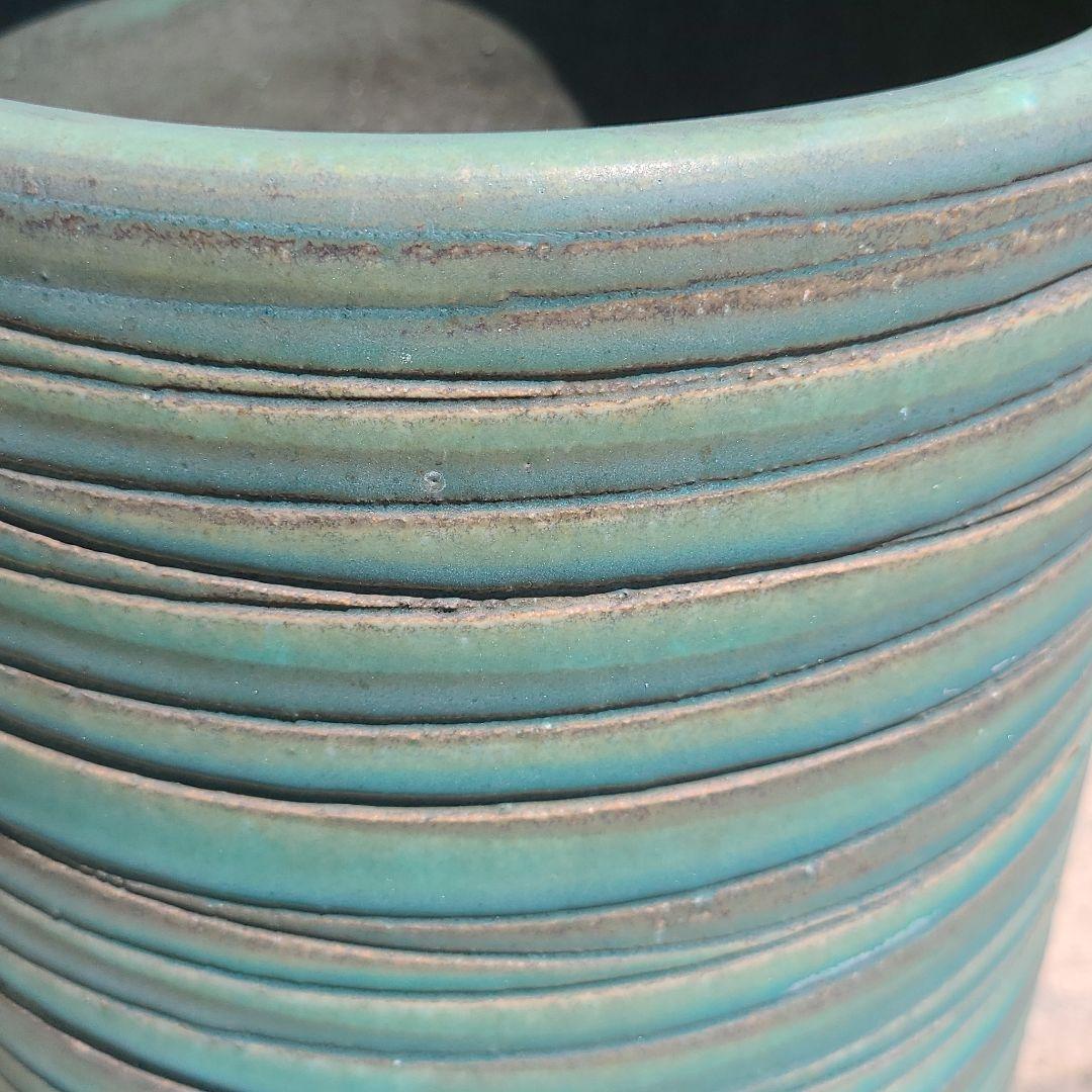 信楽焼傘立て  青銅  高さ４０cm