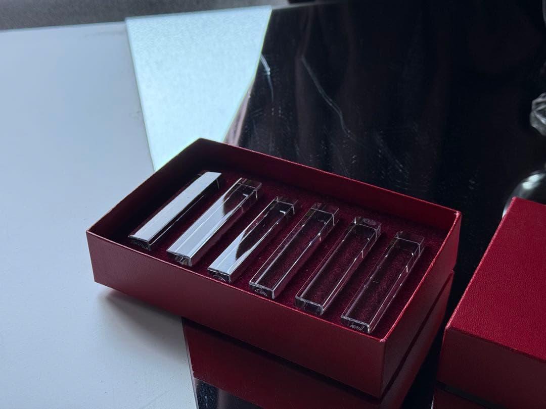 極美品♪オールドバカラ Baccaratカトラリーレスト箸置き6本☆クリスタル☆