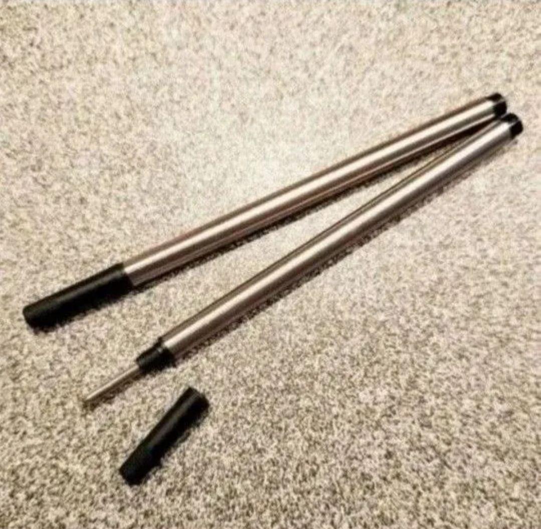 モンブランボールペン ローラーボール用 互換リフィル M中字黒２本 替え芯　88