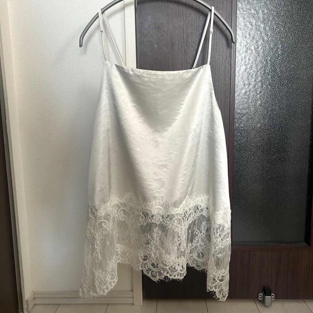 【★様】BABYLON ヘムレースキャミソール ホワイト