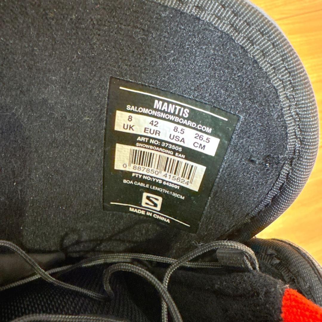 SALOMON MANTIS BOA 26.5cm スノーボードブーツ メンズ