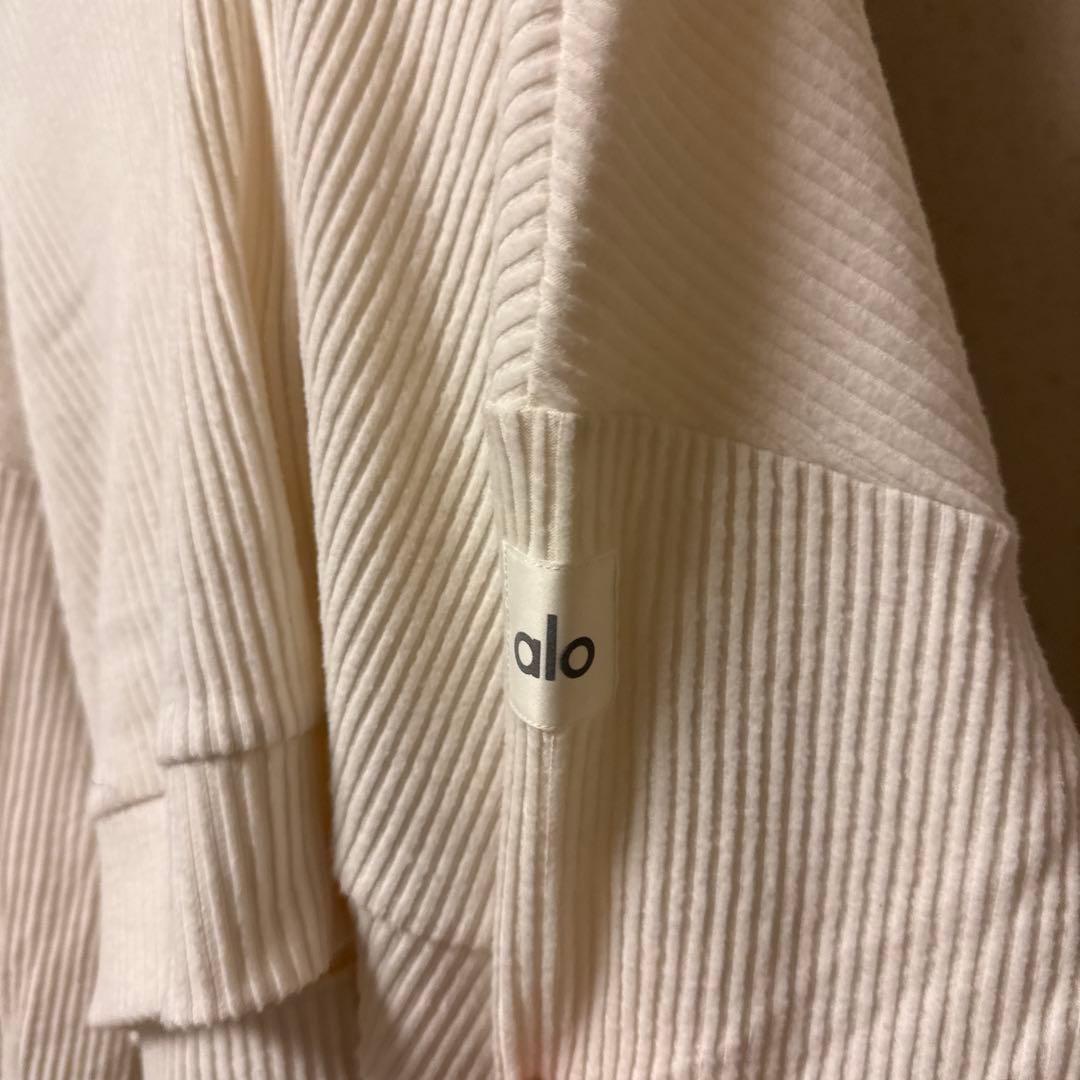 alo リブ編み セットアップ