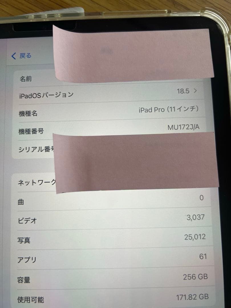 iPadPro11インチ 第1世代 256GB Wi-Fi+Cellular