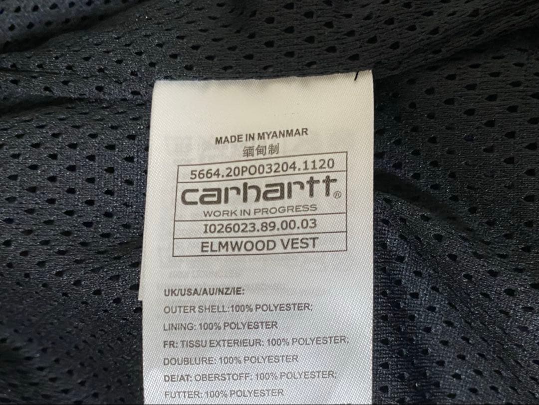 Carhartt ブラック フィッシングベスト XS