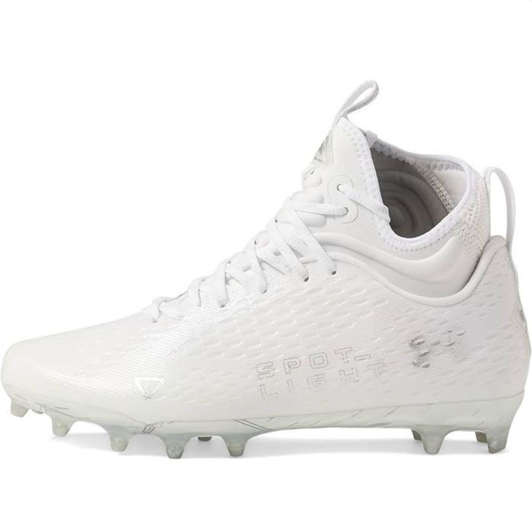 アンダーアーマー 26 スポットライト アメフト スパイク シューズ 白 靴 m