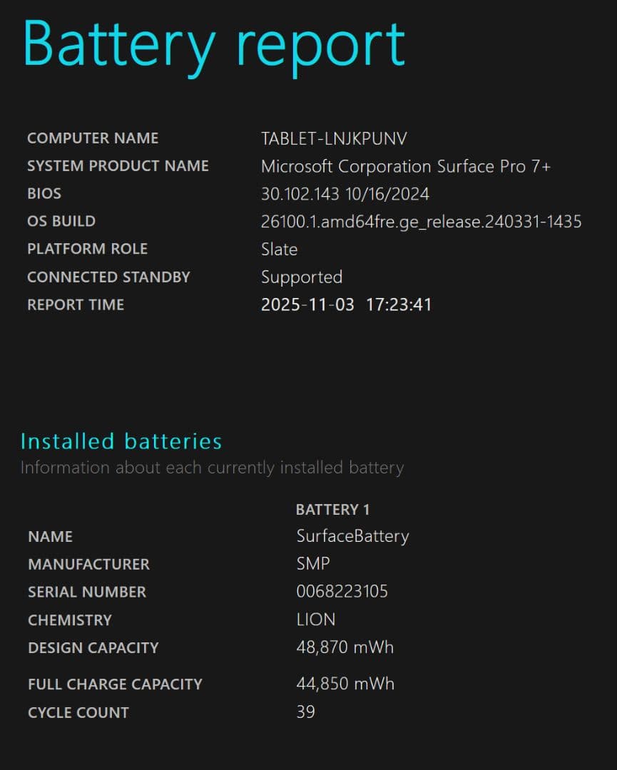 中古Microsoft Surface Pro7+ Office無 SSD換装済