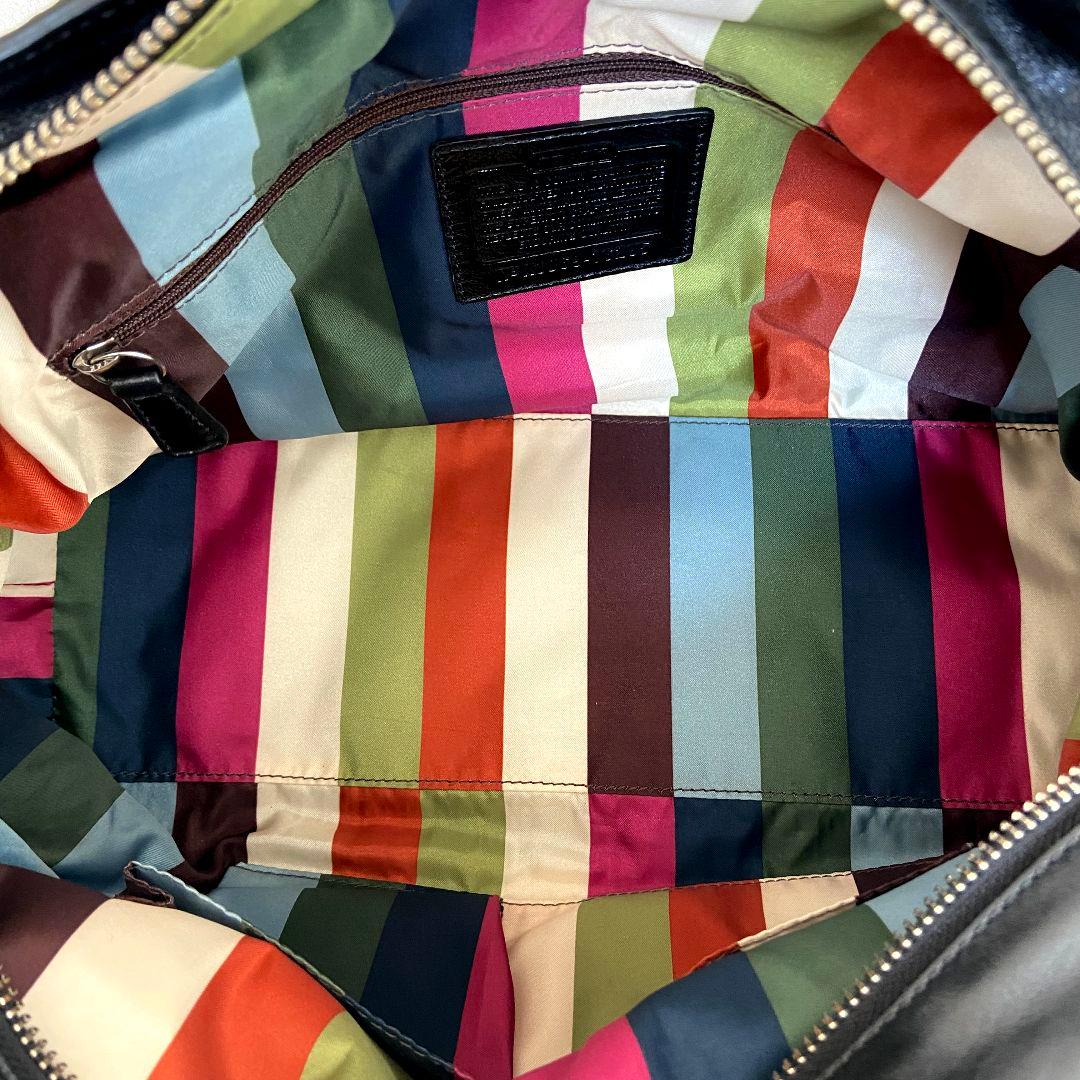 【美品】Coach Poppy 2way Bag Black 16285