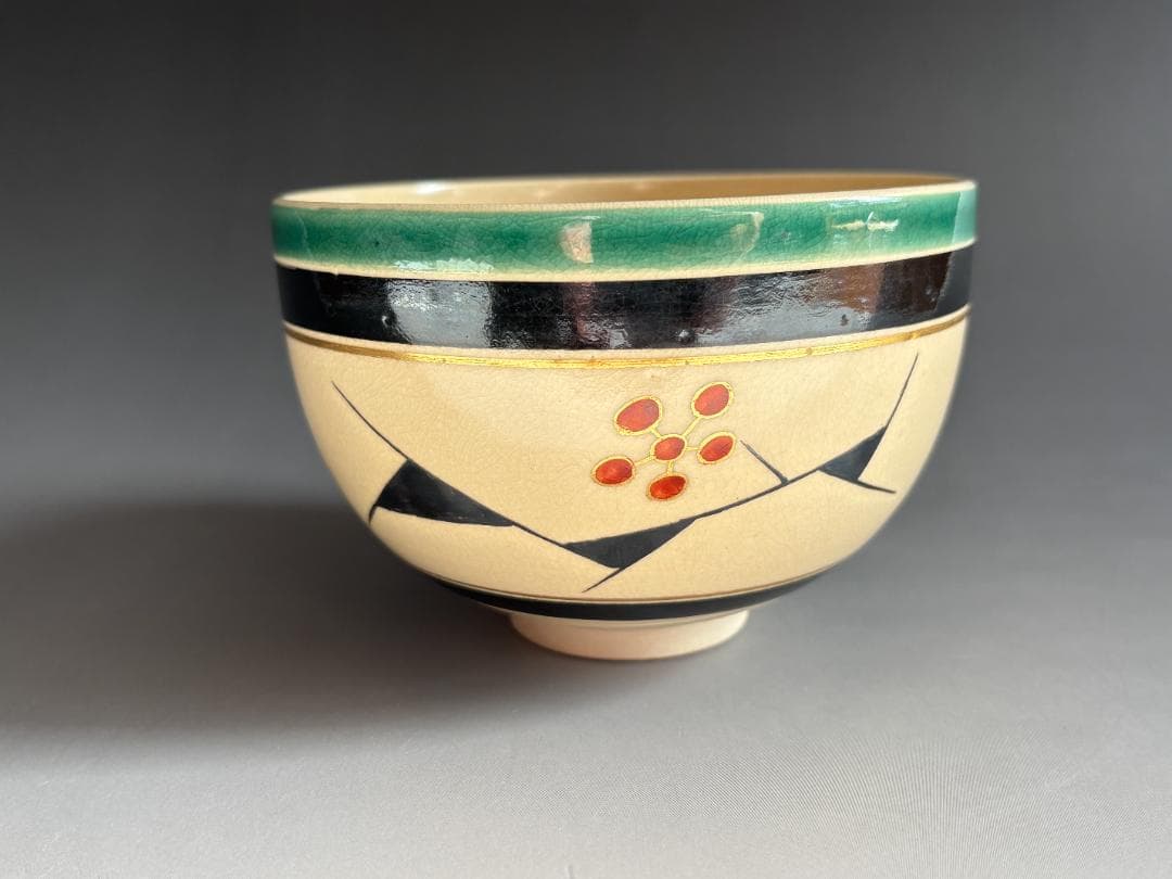 16代永楽善五郎　色絵　早春　茶碗　茶道具