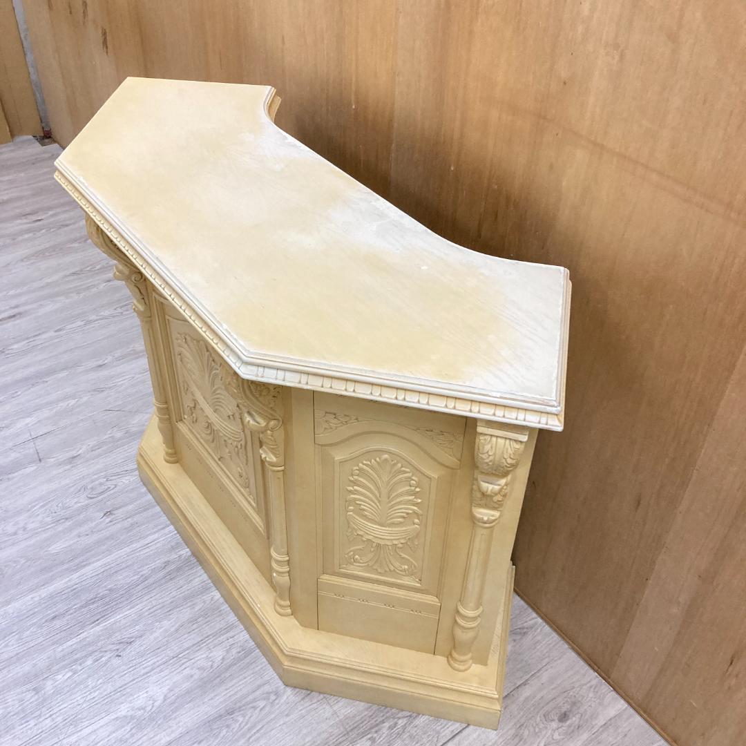 バロック調 　カウンターテーブル　レジカウンター　 コーナータイプ