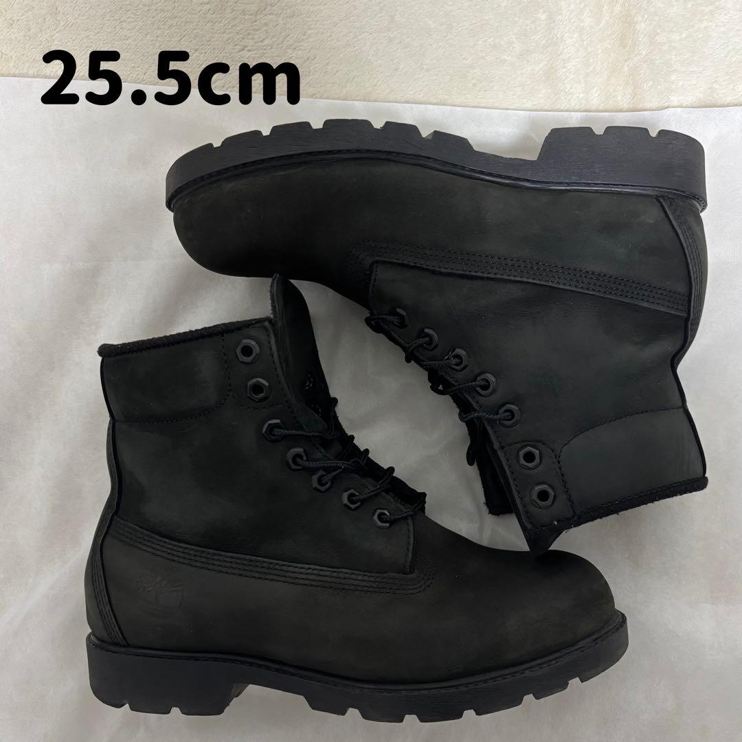 ティンバーランド 10042 6インチブーツ 黒 ブラック ヌバック 7.5M