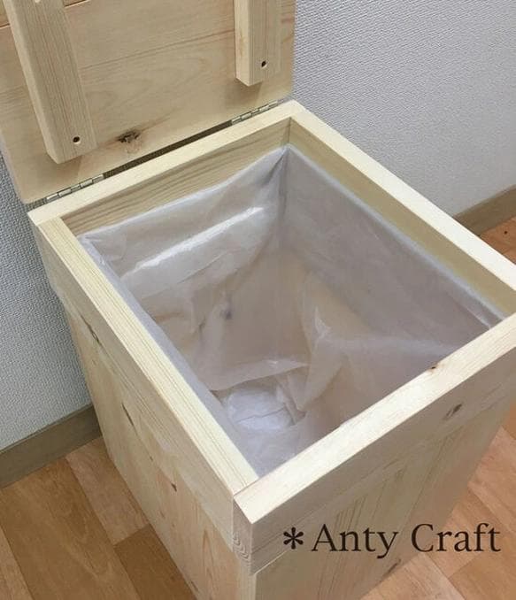 【NEW】【引取可能】30L対応ゴミ箱ハンドメイド アンティーク風ダストボックス