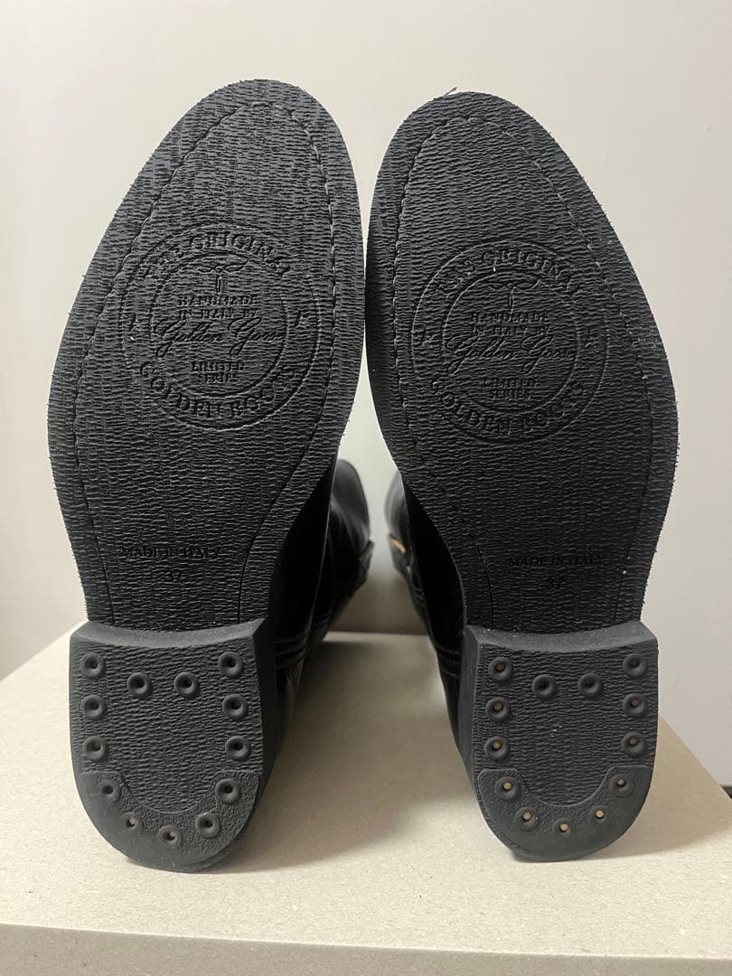 【アパルトモン】GOLDEN  BIKERブーツ ブラック