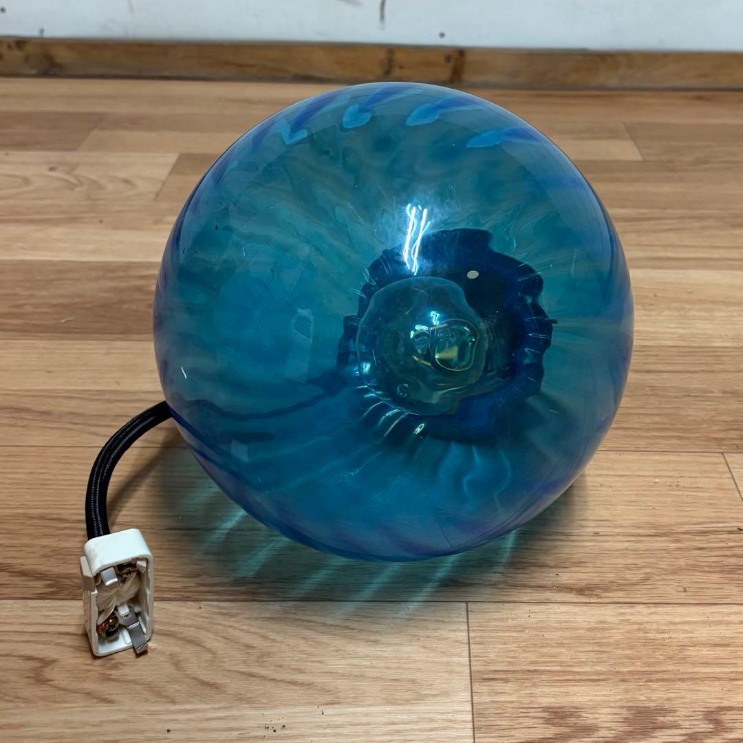 ブルーガラス　ペンダントライト　照明　青