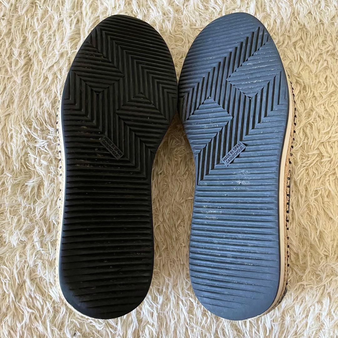 HERMES エルメス デッキシューズ タッセル エスパドリーユ ネイビー 41