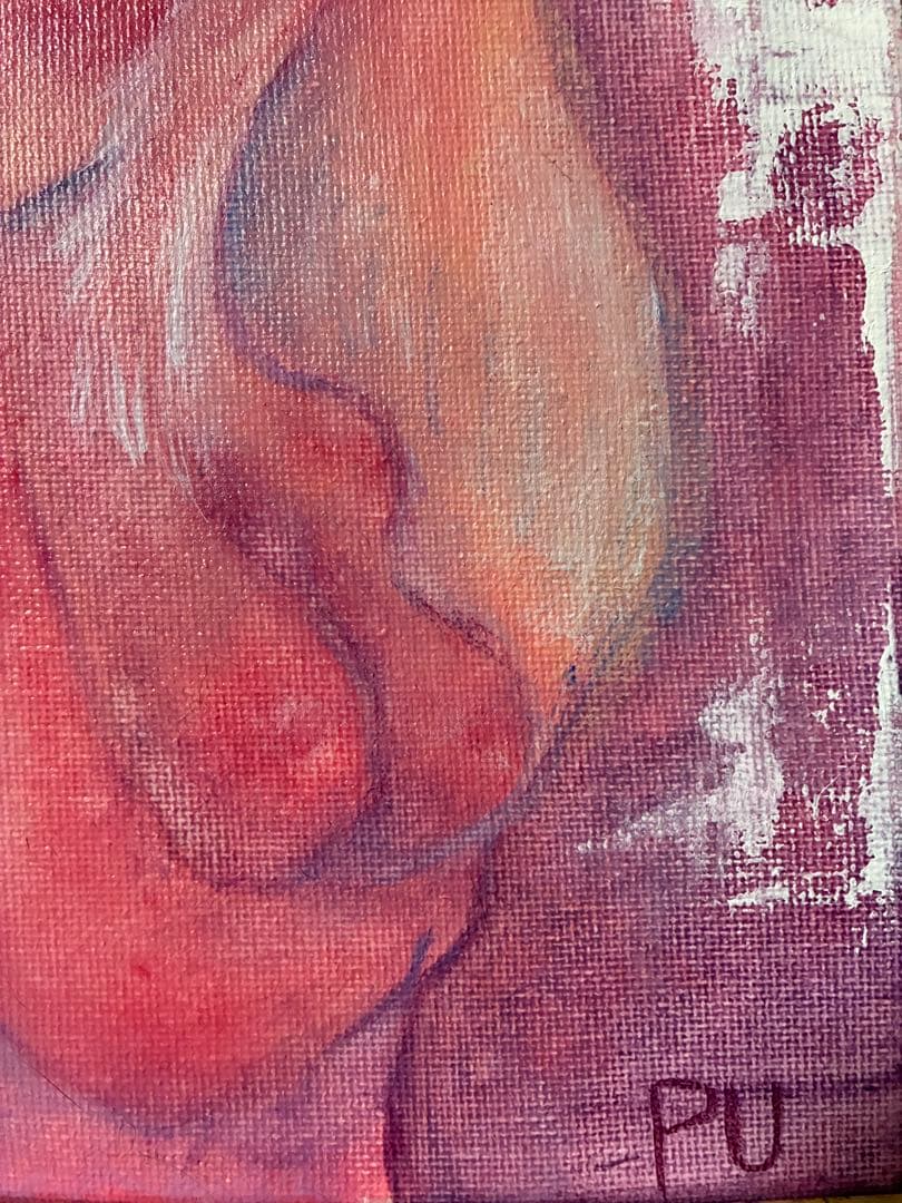 油絵 アート オリジナル 絵画 イラスト 人物画 女の子 病みかわいい 一点物