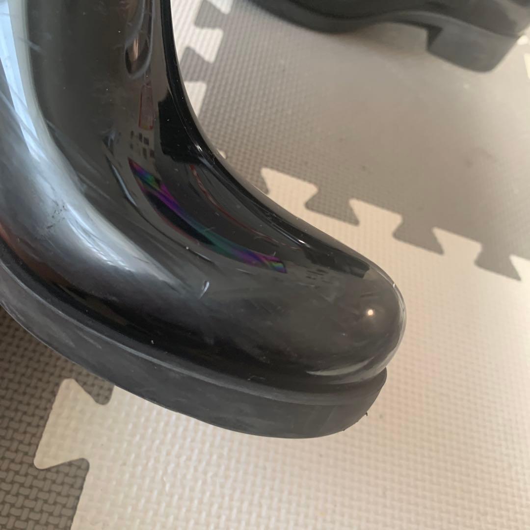 プラダ　黒　レインブーツ　サイズ38