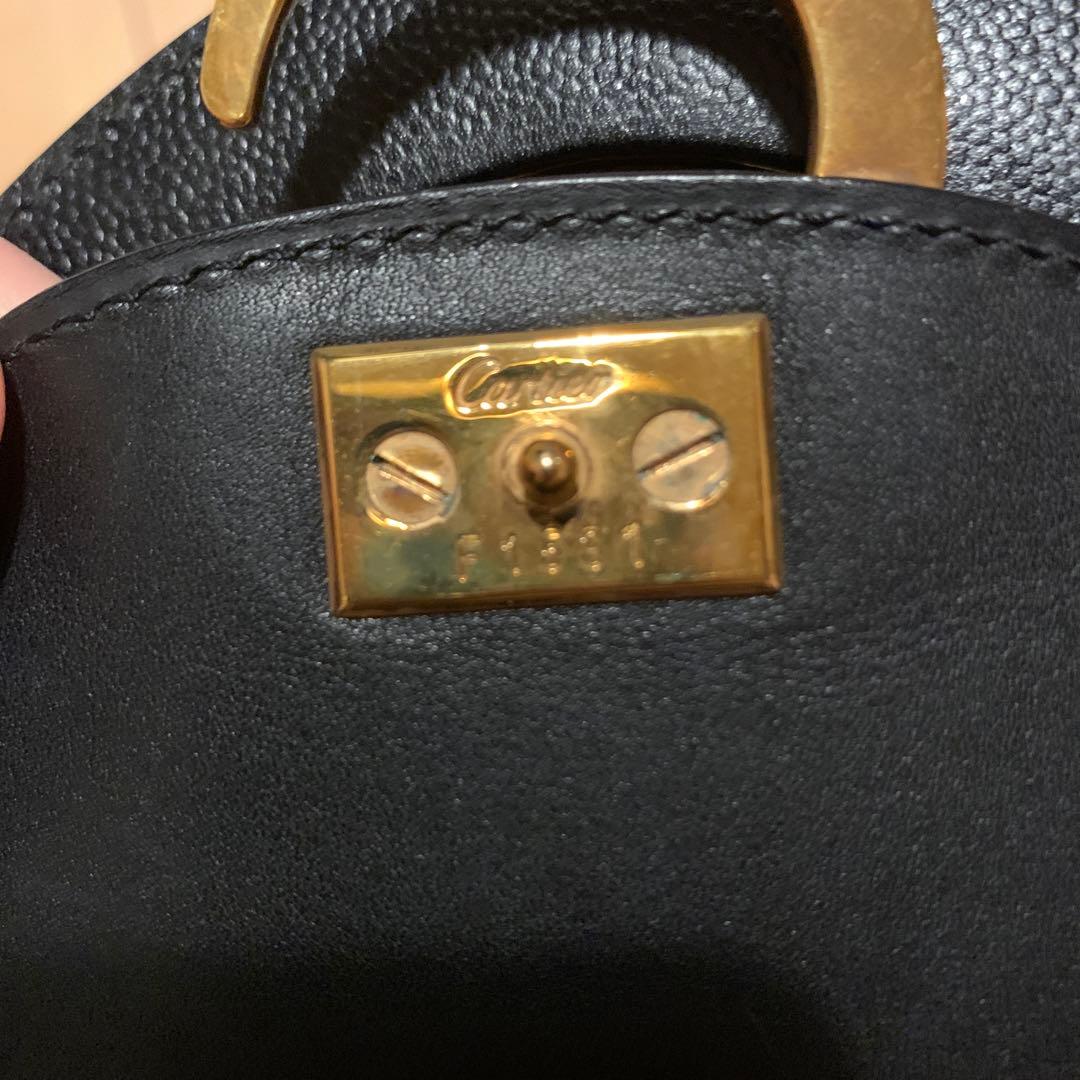 【2月15日まで期間限定価格】Cartier ハンドバック　レザー　黒