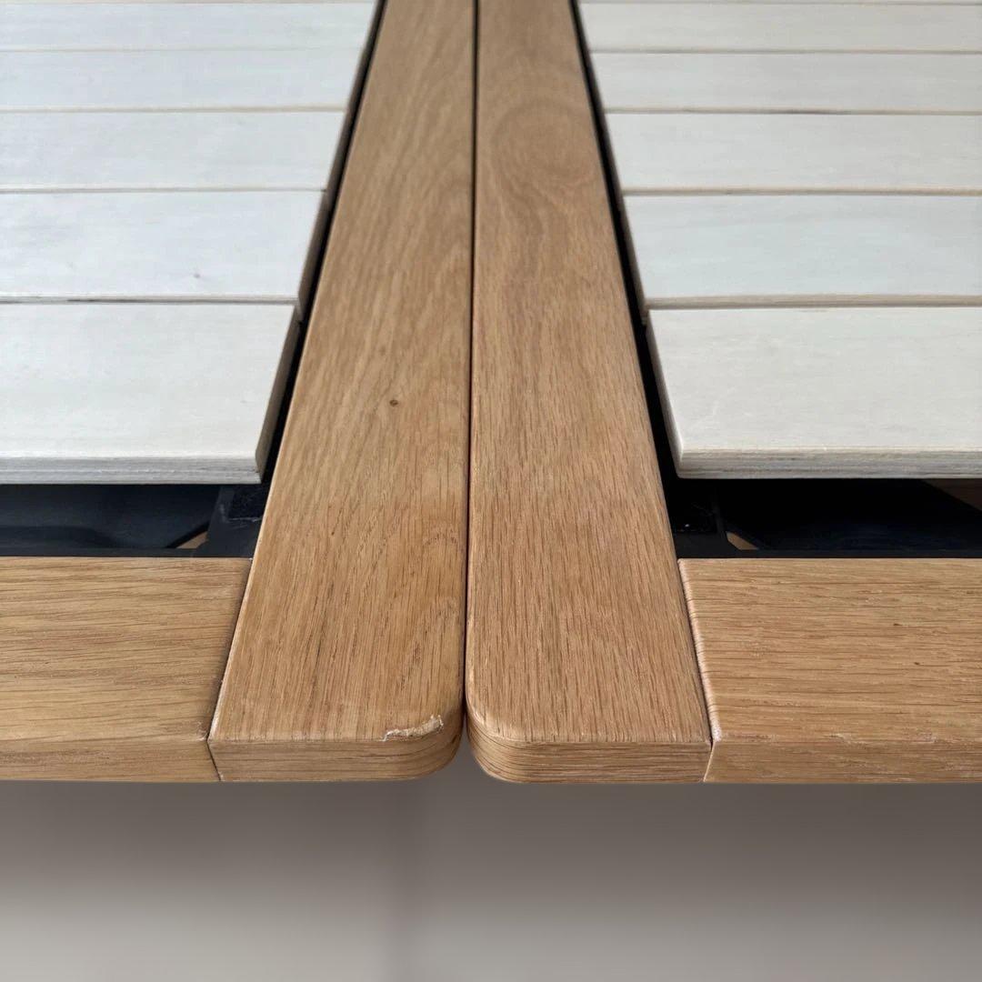 【直接引取】【廃盤】無印良品 シングルベッド 木製フレーム オーク材 2台セット