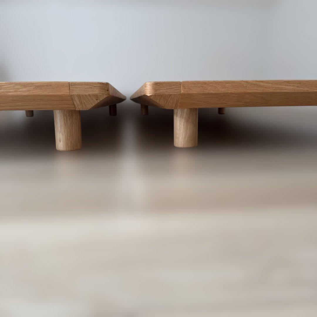 【直接引取】【廃盤】無印良品 シングルベッド 木製フレーム オーク材 2台セット