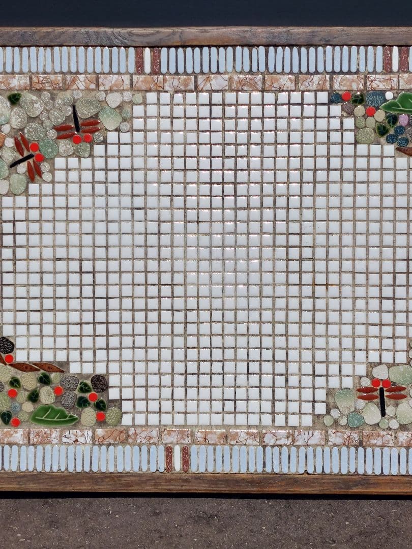 昭和レトロ ストーブ台 薪ストーブ タイル 木枠 古民家 アンティーク 大型