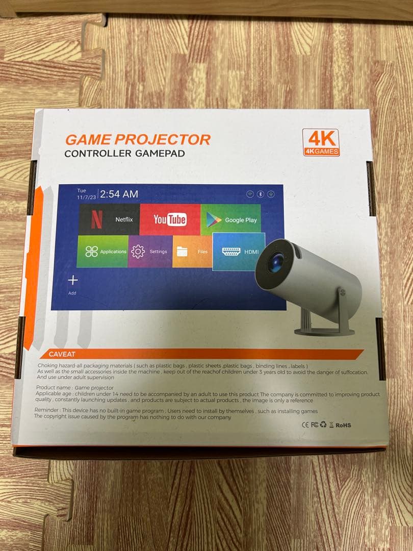 4K ゲームプロジェクター X10 Plus 　内蔵ゲーム　日本語説明書付き