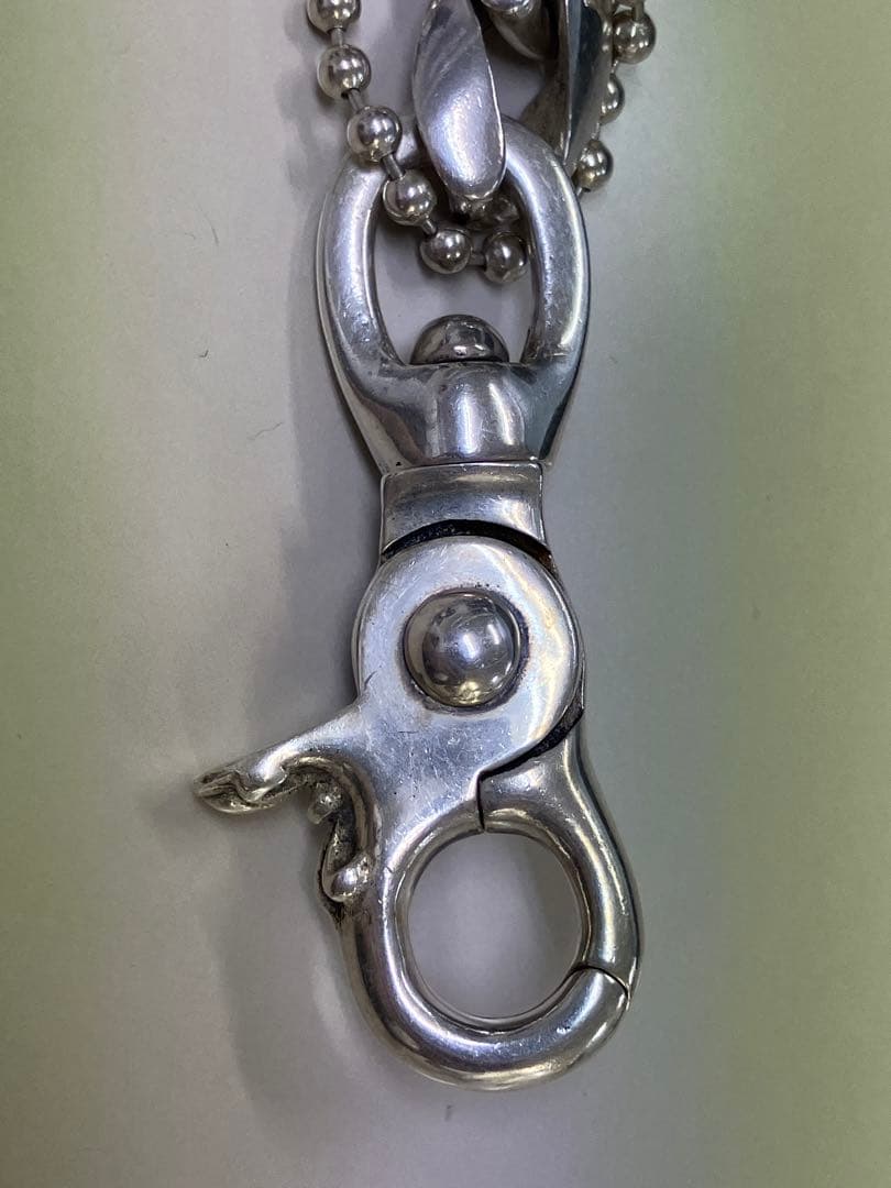 E シルバー925 スカルキーホルダー