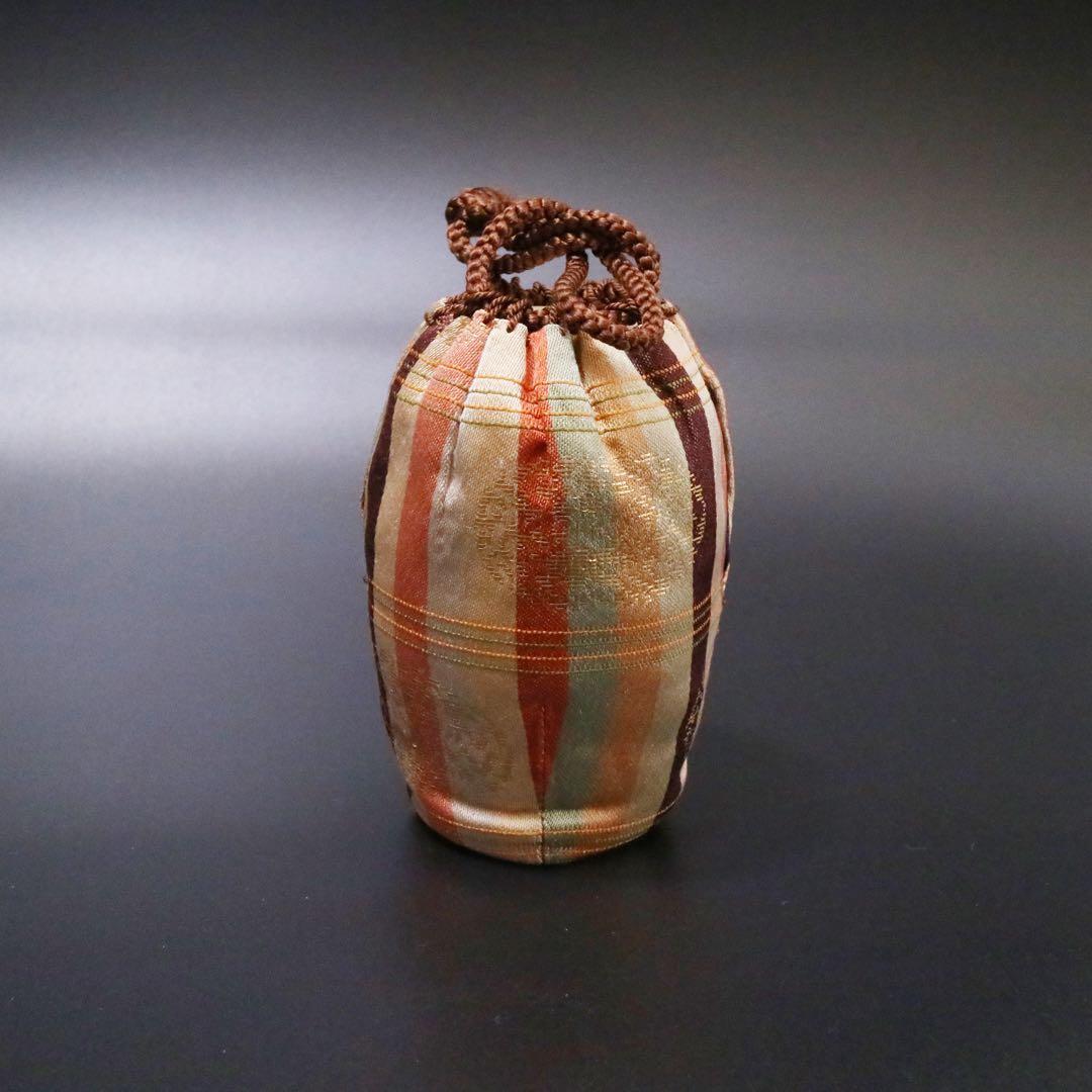 平安 万代喜山 肩衝茶入 仕覆付 京焼 茶器 茶壷 茶道具