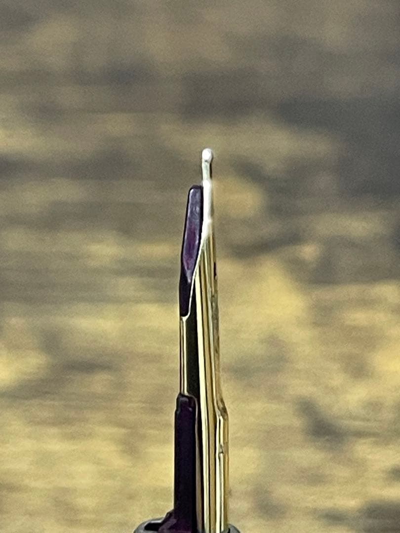 未使用に近い　シール付き　18金　ゴールド　細字　キャップレス　万年筆　備品付き